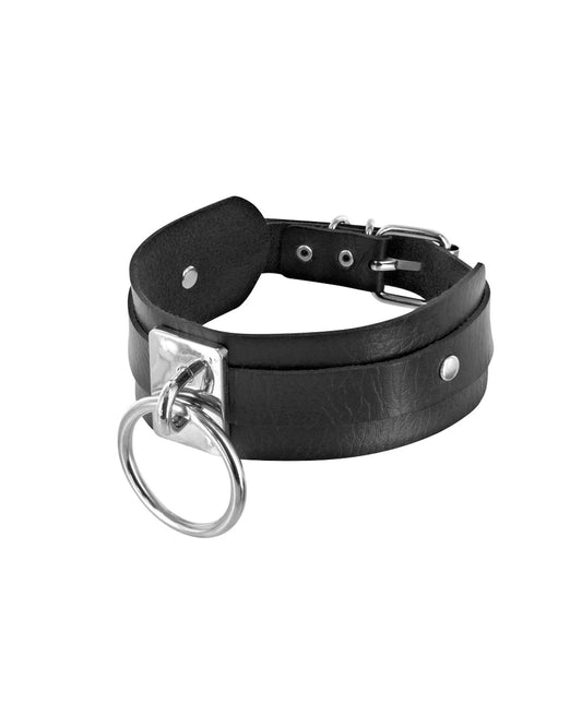 Collier large fétichiste avec anneau pour laisse - Love Store Paris