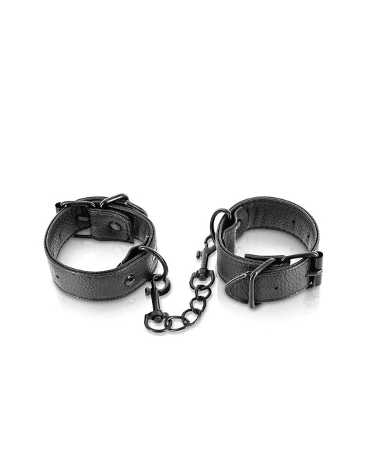 Menottes simili cuir noir Fetish Tentation - Love Store Paris
