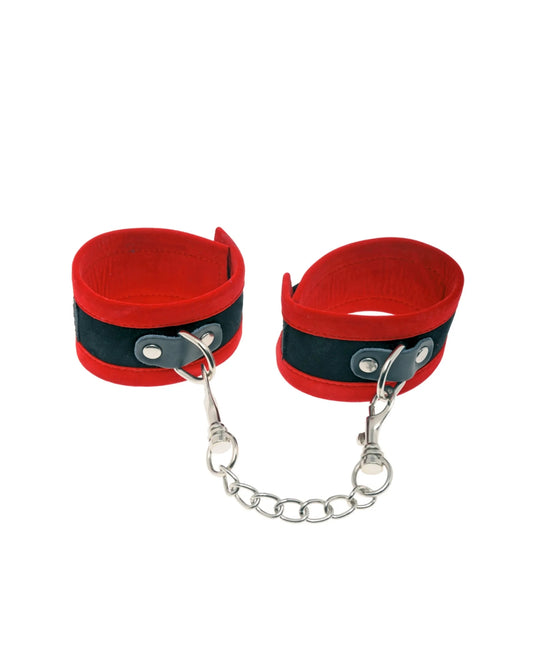Menottes cuir de vache et velour - Love Store Paris
